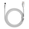 Кабель Baseus Zinc Magnetic Safe Fast Charging Data Cable USB to IP 2.4A 1m White (7068)- № 2