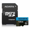 microSDXC (UHS-1) A-DATA Premier 128Gb Class 10 А1 (R-100Mb/s)  (adapter SD)