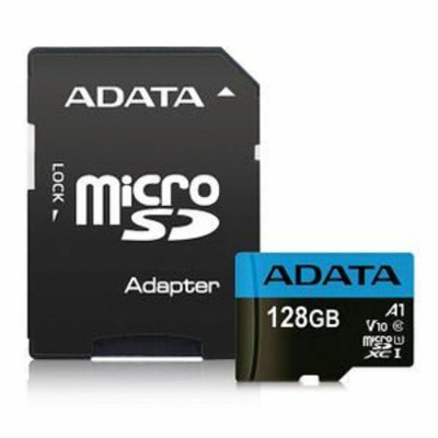 microSDXC (UHS-1) A-DATA Premier 128Gb Class 10 А1 (R-100Mb/s)  (adapter SD) - изображение 1