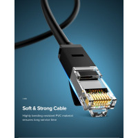 Кабель UGREEN NW102 Cat 6 U/UTP Lan Flat Cable 15m (Black)(UGR-50180) (Колір 7073) - фото № 3