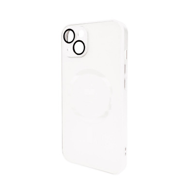 Чохол для смартфона AG Glass Matt Frame Color MagSafe Logo for Apple iPhone 13 Pearly White (AGMattFrameMGiP13White) - изображение 1