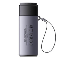 Кардридер Baseus Lite Series USB-A  to SD/TF Card Reader  Grey (Колір Grey) - фото № 3