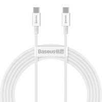 Кабель Baseus Superior Series Fast Charging Data Cable Type-C to Type-C 100W 2m White (Колір White), Атикул k14936 |  купить на VILKI.NET - фото № 1
