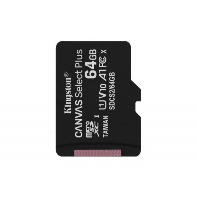 microSDXC (UHS-1) Kingston Canvas Select Plus 64Gb class 10 А1 (R-100MB/s) (adapter SD) - изображение 2