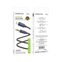 Аудіокабель BOROFONE BL20 True sound silicone digital audio conversion cable iP Black (Колір 7073) - фото № 2