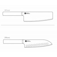 Набір ножів з 2 предметів Xiaomi HuoHou Heat Knife Set Black 2 pcs  - фото № 2