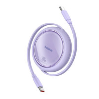 Кабель Baseus Free2Draw Mini Retractable Charging Cable Type-C to Type-C 100W 1m Nebula Purple  - фото № 3