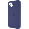 Чохол для смартфона Silicone Full Case AA Camera Protect for Apple iPhone 15 7,Dark Blue - зображення 3