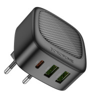 Мережевий зарядний пристрій BOROFONE BAS23A Lucky PD30W(1C2A) charger(EU) Black (Колір Черный) - фото № 5