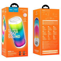 Портативна колонка HOCO HC8 Pulsating colorful luminous wireless speaker White (Колір 7068) - фото № 2