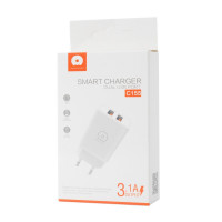 Мережевий зарядний пристрій WUW-C155 2USB 3.1A white (Цвет Белый) - фото № 3