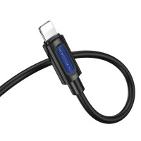 Аудіокабель BOROFONE BL20 True sound silicone digital audio conversion cable iP Black (Колір 7073) - фото № 3