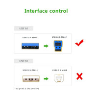 Кабель UGREEN US210 USB 3.0 AM to BM Print Cable 2m (Black）(UGR-10372) (Колір Черный) - фото № 4