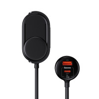 Автомобільний зарядний пристрій Baseus High Efficiency Pro 1-for-2 Car Cigarette Lighter 30W Cosmic Black (Цвет Cosmic-Black) - фото № 8