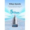 USB-хаб Vention USB 3.0 to USB 3.0/USB 2.0*3 Mini Hub 0.15M Gray Metal Type (CKOHB) (Metal Gray)- № 6