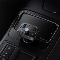 АЗП з FM-модулятором Baseus S-09 Lite Series Car FM Transmitter Cluster Black (Колір Черный) - фото № 7