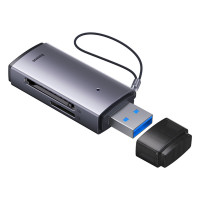 Кардридер Baseus Lite Series USB-A  to SD/TF Card Reader  Grey (Колір Grey) - фото № 5