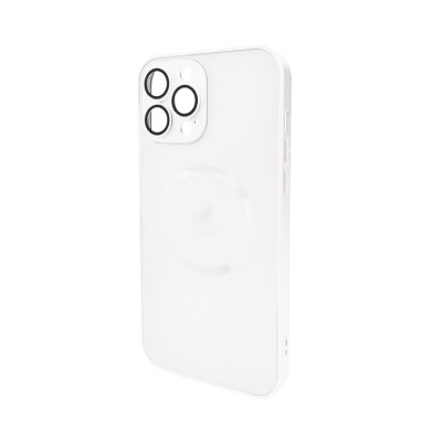 Чохол для смартфона AG Glass Matt Frame Color MagSafe Logo for Apple iPhone 13 Pro Max Pearly White (AGMattFrameMGiP13PMWhite) - изображение 1