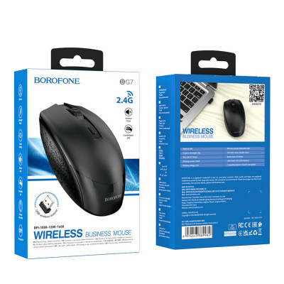 Миша BOROFONE BG7 Platinum 2.4G business wireless mouse Black - зображення 5