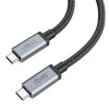 Кабель HOCO US06 USB3.2 20Gbps 100W HD high speed data cable(L=2M) Black - изображение 2