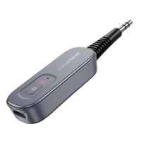 Bluetooth-ресивер BOROFONE BC51 Clear way AUX BT audio receiver/transmitter Metal Grey (Колір Metal Gray) - фото № 4