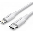 Кабель Vention USB 2.0 Type-C Male to Lightning Male 3A Cable 1M White PVC Type