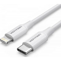 Кабель Vention USB 2.0 Type-C Male to Lightning Male 3A Cable 1M White PVC Type (Колір White), Атикул k55894 |  купить на VILKI.NET - фото № 1