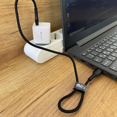 Кабель Mibrand MI-32 Nylon Charging Line USB for Type-C 2A 0.5m Black (MIDC/3205TB) - зображення 5