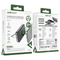 Зовнішній акумулятор ACEFAST M11 PD30W Qi2 magnetic wireless charging power bank 10000 mAh Black (Колір Черный) - фото № 2