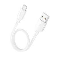 Кабель HOCO X96 Hyper 27W charging data cable Type-C (L=0.25M) White