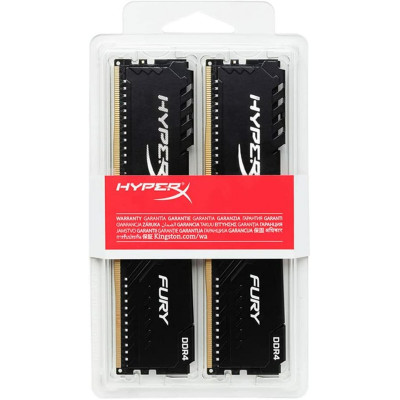 DDR4 Kingston HyperX FURY 32GB (Kit of 2x16384) 3200MHz CL16 Black DIMM - зображення 1
