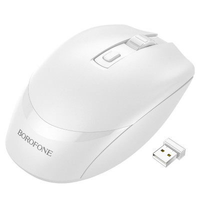 Миша BOROFONE BG7 Platinum 2.4G business wireless mouse White - зображення 1