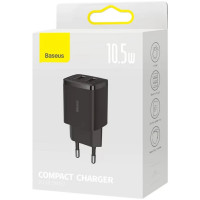 Мережевий зарядний пристрій Baseus Compact Charger 2U 10.5W EU Black (Колір Черный) - фото № 6