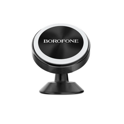 Тримач для мобільного BOROFONE BH5 Platinum metal magnetic in-car holder for dashboard Black - зображення 1