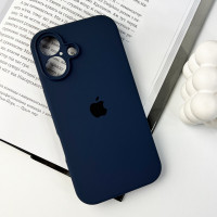 Чохол для смартфона Silicone Full Case AA Camera Protect for Apple iPhone 16 7,Dark Blue (Колір 30805) - фото № 7