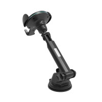 Автотримач для телефона з БЗП HOCO CA60 Aspiring infrared sensor wireless charging car holder Black (Колір Черный) - фото № 4