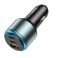 Автомобільний зарядний пристрій HOCO NZ9 Galloper 95W three-port(2C1A) car charger Black (Цвет 7073) - фото № 2