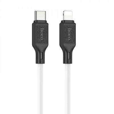 Кабель HOCO X90 Cool silicone PD charging data cable for iP White (6931474788399) - зображення 1