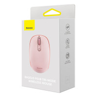 Маніпулятор миша бездротова Baseus F01B Tri-Mode Wireless Mouse Baby Pink  - фото № 2