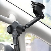 Автотримач для телефона з БЗП HOCO CA60 Aspiring infrared sensor wireless charging car holder Black (Колір Черный) - фото № 7