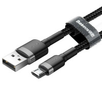 Кабель Baseus Cafule Cable USB For Micro 2.4A 1m Gray+Black (Колір Темно-серый) - фото № 2