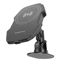 Автотримач для телефона з БЗП BOROFONE BH216 Adelante magnetic wireless fast charging car holder(center console) Black (Цвет Черный) - фото № 2