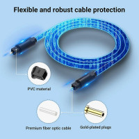 Аудіокабель Vention Optical Fiber Audio Cable 3M Black (BAEBI) (Колір Черный) - фото № 5