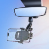 Тримач для мобільного HOCO H17 Waves rearview mirror car holder Black (Черный)- № 7