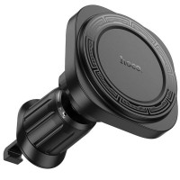 Автотримач для телефона HOCO H28 Rainbow ring magnetic car holder(air outlet) Black (Цвет Черный) - фото № 2