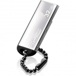 Flash SiliconPower USB 2.0 Touch 830 32Gb Silver no chain metal