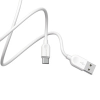 Кабель BOROFONE BX14 USB to Type-C 2.4A, 3m, PVC, TPE connectors, White (Цвет 7068) - фото № 5