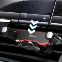Автотримач для телефона Baseus Mr Hui Gravity Car Mount Black (Цвет Черный) - фото № 8