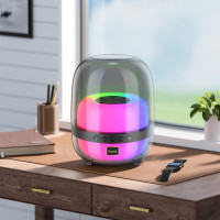 Портативна колонка HOCO BS58 Crystal colorful luminous BT speaker Magic Black Night (Цвет Magic-Black-Night) - фото № 6