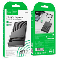 Зовнішня кишеня для накопичувача HOCO HB46 USB3.0 2.5-inch SATA hard drive enclosure Black  - фото № 7